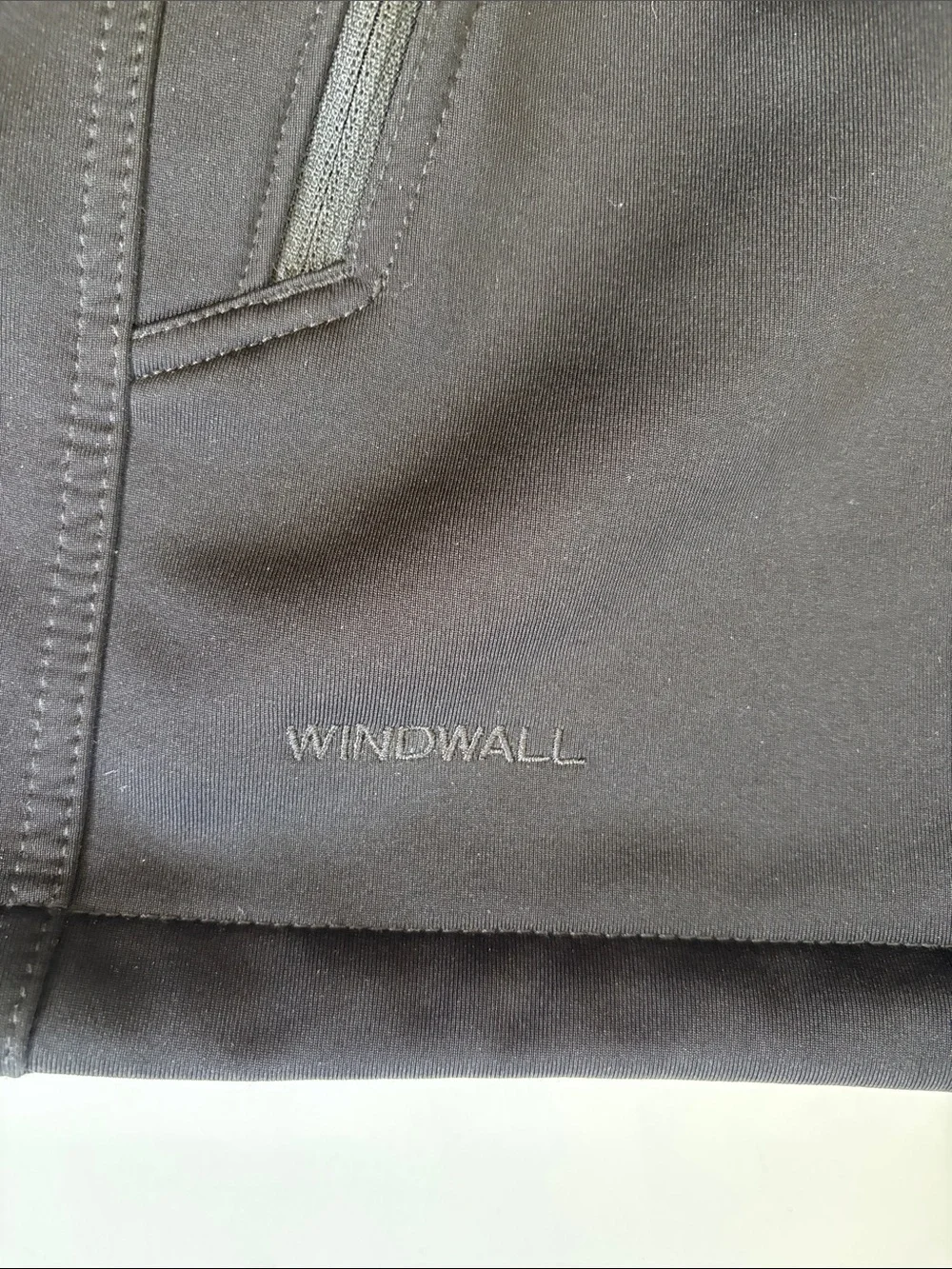 North Face Windwall Soft Shell Black Vest Outdoor Full Zip Men’s Size Large NEW